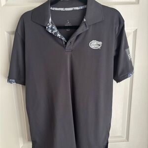 Men's Black Polo Shirt with Logo